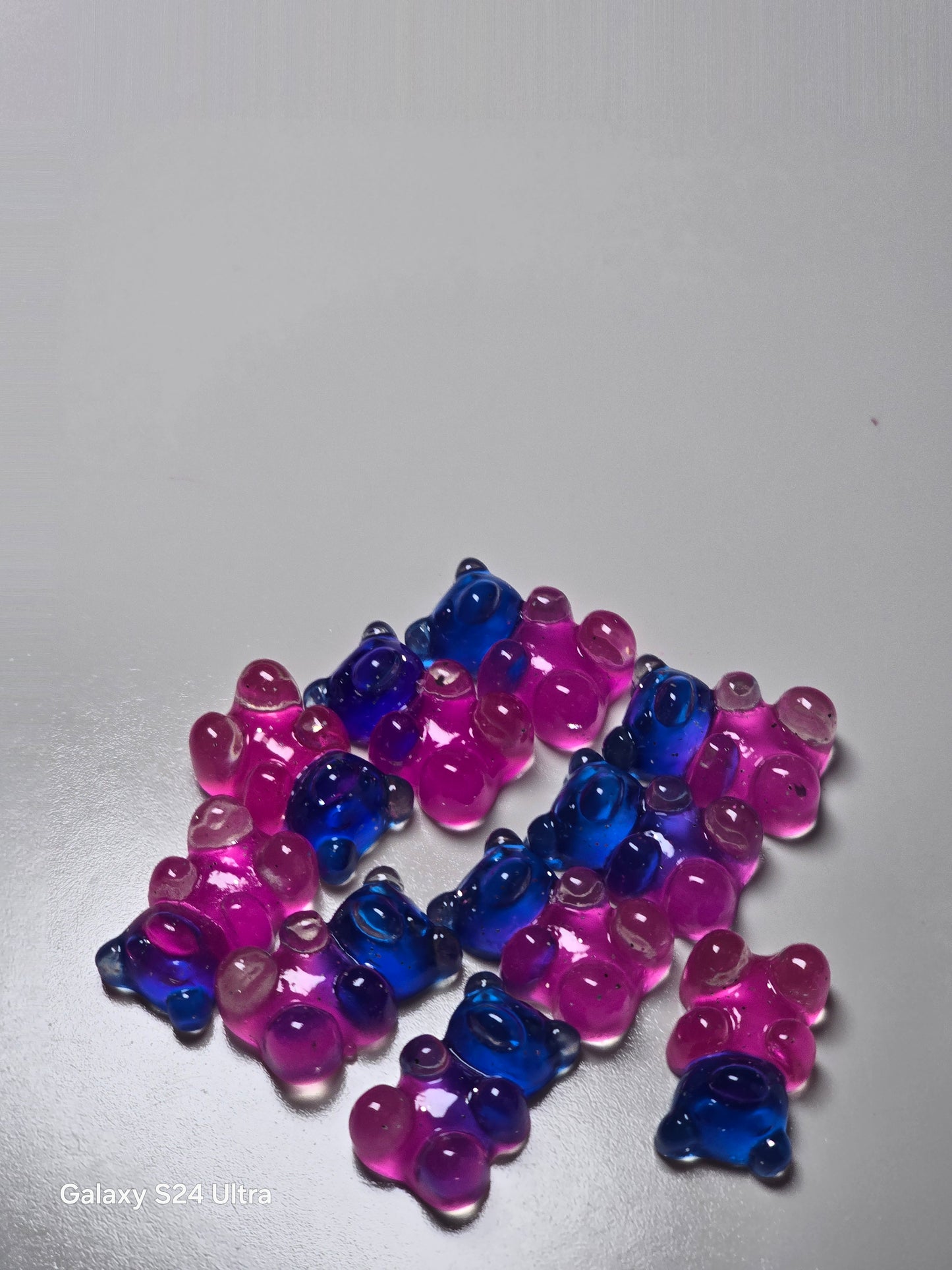 Dark blue gummy bear charms