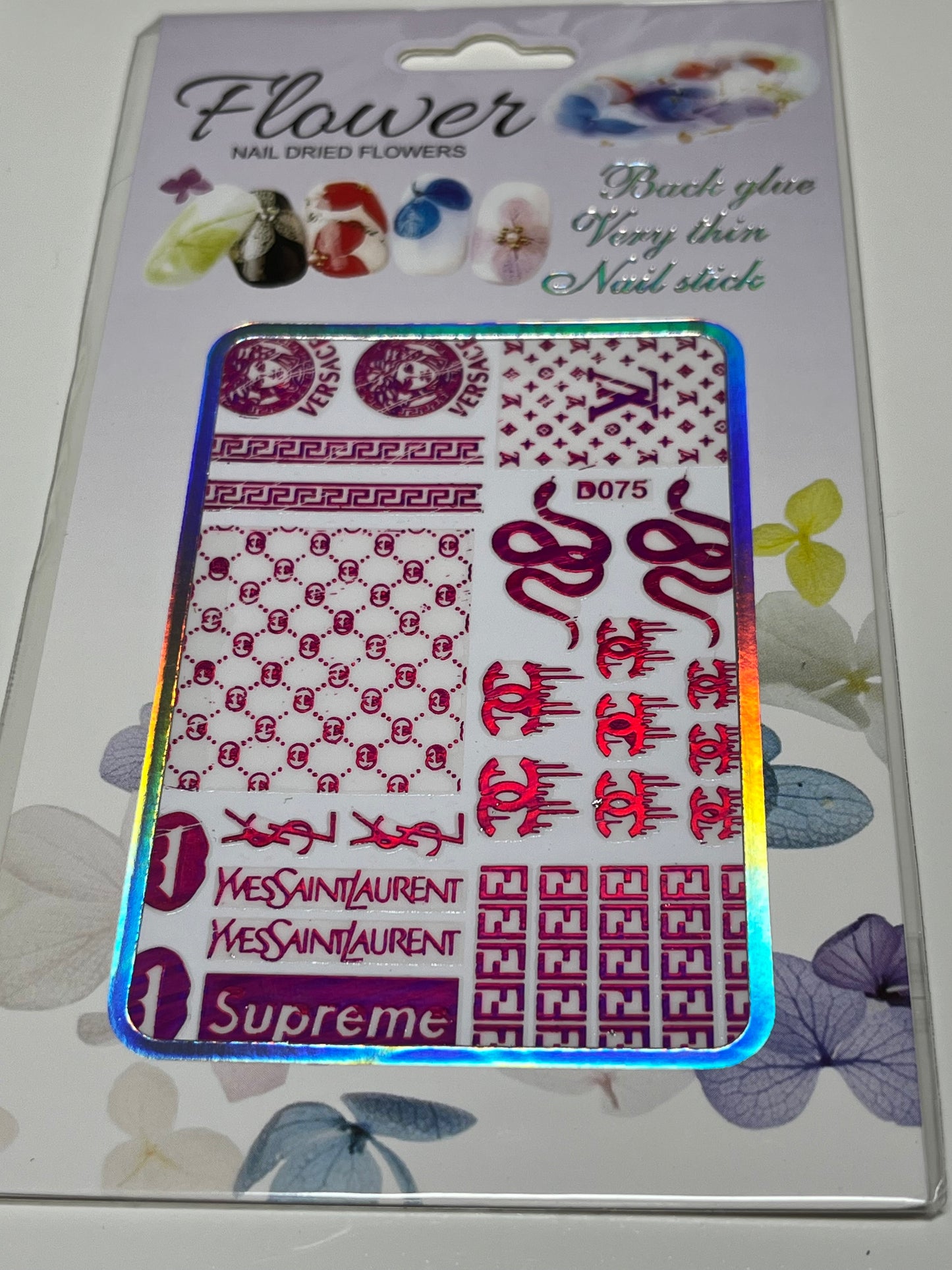 Fuschia Versace sticker